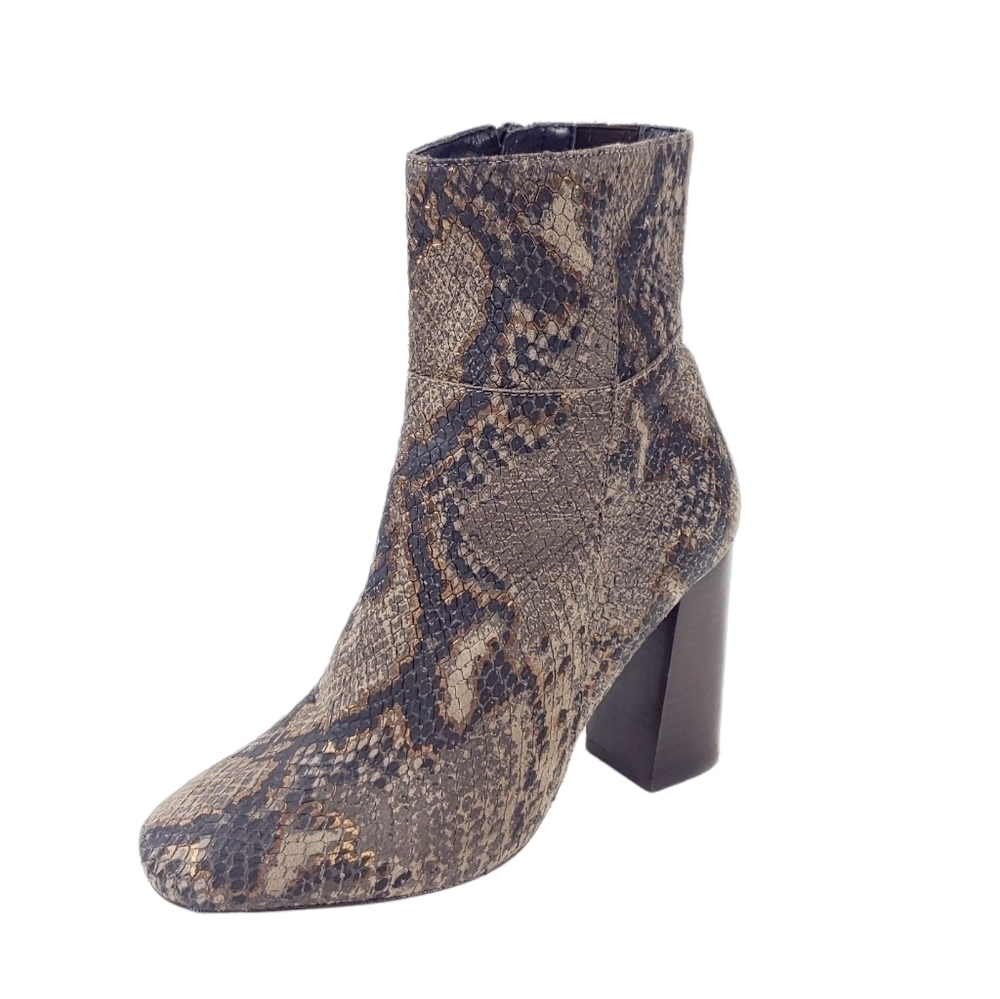 Free People Nolita snake skin print heeled ankle Boots size 36 - Picture 3 of 10